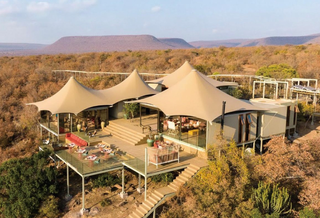 A tent villa on a hill